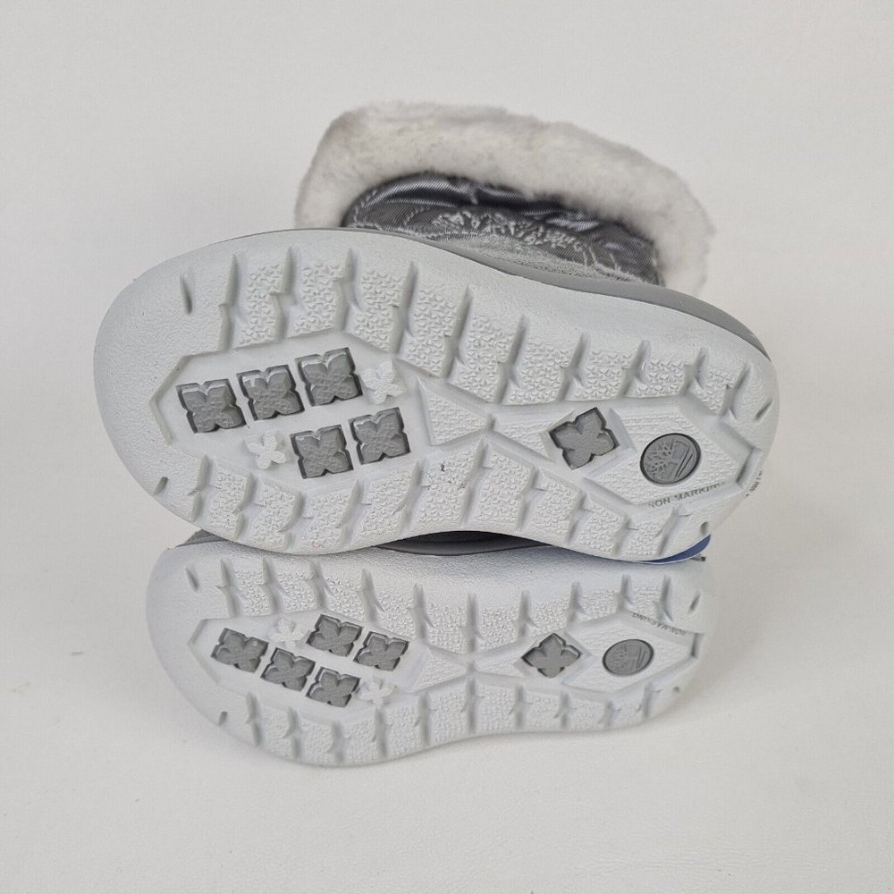 Timberland TODDLERS Boots Winter Holly Berry Tall Fur Leather Grey - Picture 10 of 12